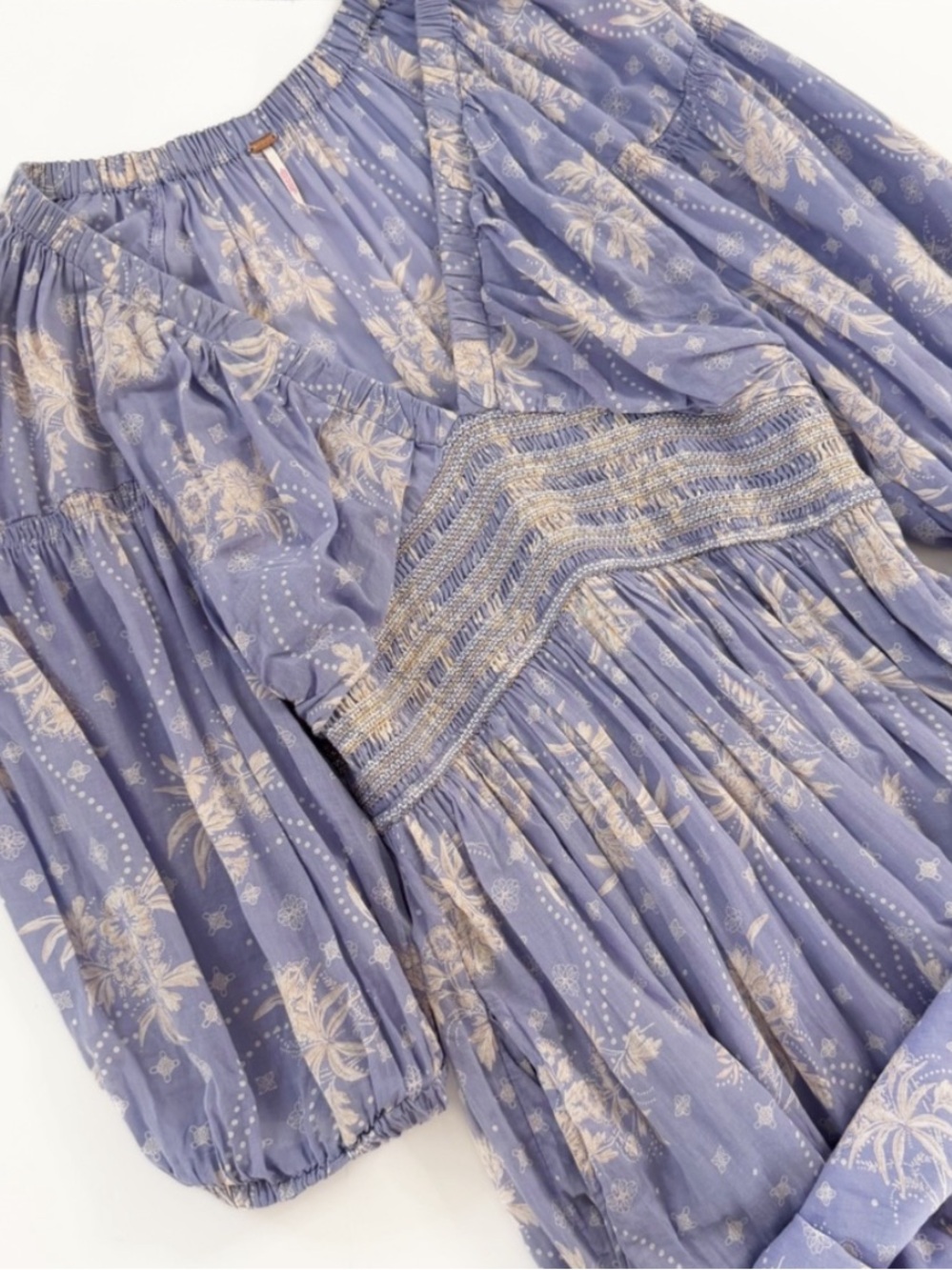 Free People Lavender Floral Wrap Maxi Dress - Picture 4 of 12